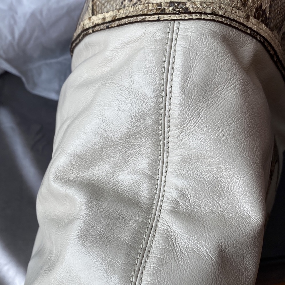 Audrey Inlaid Python Leigh Slim Tote - Picture 8 of 11